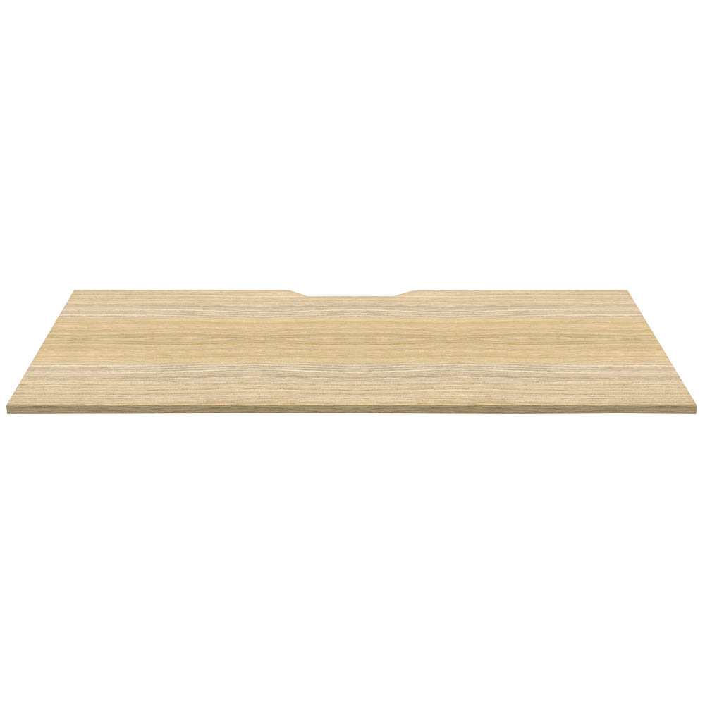 RAPIDLINE SCREEN SCALLOPED DESK TOP 1800 X 750 NATURAL OAK