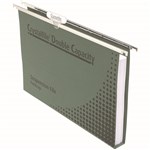 CRYSTALFILE DOUBLE CAPACITY SUSPENSION FILES 30MM FOOLSCAP GREEN BOX 50