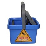 CLEANLINK MOP BUCKET PLASTIC WRINGER 9 LITRE BLUE