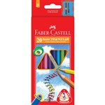 FABERCASTELL JUNIOR TRIANGULAR EXTRA THICK COLOUR PENCILS ASSORTED PACK 20