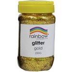 RAINBOW GLITTER 250G JAR GOLD