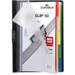 DURABLE DURACLIP DOCUMENT FILE PORTRAIT 50 SHEET CAPACITY INDEX TABS A4 BLACK