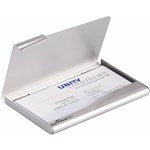 DURABLE BUSINESS CARD BOX ALUMINIUM 20 CAPACITY 90 X 55MM