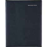 COLLINS VISITORS BOOK SHORT WIRO BOUND A4 64 LEAF PVC A4 BLACK