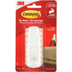 COMMAND LARGE HOOK AND TWO ADHESIVE STRIPS WHITE