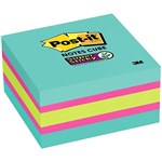 POSTIT 2027SSAFG SUPER STICKY MEMO CUBE 76 X 76MM ASSORTED COLOURS