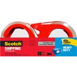SCOTCH 385021RDAU HEAVY DUTY SHIPPING PACKAGING TAPE WITH DISPENSER 48MM X 50M PACK 2