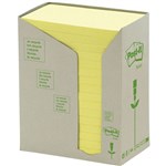 POSTIT 655RTY RECYCLED NOTES 76 X 127MM CANARY YELLOW PACK 16