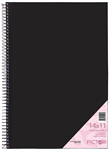 VISUAL ART DIARY 14X11 PP 120 PAGE 110GSM BLACK