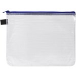 AVERY HANDY POUCH WITH ZIP A5 CLEAR AND BLUE