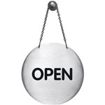 DURABLE PICTOGRAM SIGN OPENCLOSED WITH CHAIN 130MM STAINLESS STEEL