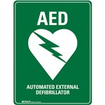 TRAFALGAR AUTOMATIC EXTERNAL DEFIBRILLATOR SIGN 225 X 300MM POLYPROPYLENE
