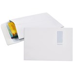 CUMBERLAND ENVELOPES SECURITIVE POCKET EXPANDABLE WINDOWFACE STRIP SEAL C4 150GSM 340 X 229MM WHITE PACK 50