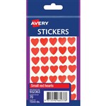 AVERY 932363 MULTIPURPOSE STICKERS HEART 15MM RED PACK 70