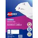 AVERY 959329 L7159 ADDRESS LABEL SMOOTH FEED LASER 24UP WHITE PACK 100