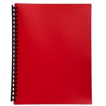 MARBIG DISPLAY BOOK REFILLABLE 20 POCKET A4 RED