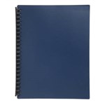 MARBIG DISPLAY BOOK REFILLABLE 20 POCKET A4 DARK BLUE