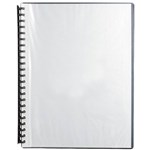 MARBIG DISPLAY BOOK REFILLABLE 20 POCKET A4 CLEARBLACK