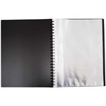 MARBIG DISPLAY BOOK REFILLABLE 40 POCKET A4 BLACK
