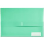 PICTOR FOOLSCAP POLY DOCUMENT WALLET WITH VELCRO TEAL GREEN