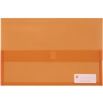 MARBIG POLYPICK DOCUMENT WALLET FOOLSCAP TRANSLUCENT ORANGE