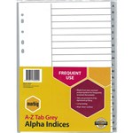 MARBIG INDEX DIVIDER PP AZ TAB A4 GREY