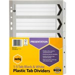 MARBIG DIVIDER MANILLA 5TAB A4 BLACKWHITE