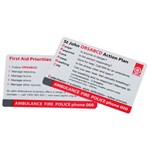 ST JOHN RESUSCITATION CARD PLASTIC