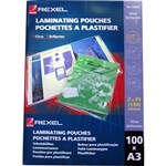 REXEL LAMINATING POUCH 100 MICRON A3 CLEAR PACK 100