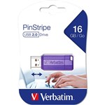 VERBATIM STORENGO PINSTRIPE USB FLASH DRIVE 20 16GB BLUE