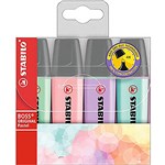 STABILO BOSS HIGHLIGHTER CHISEL PASTEL WALLET 4