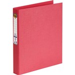MARBIG LINEN RING BINDER PE 2D 25MM A4 CORAL