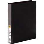 MARBIG CLEARVIEW INSERT RING BINDER 2D 25MM A4 BLACK
