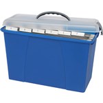 CRYSTALFILE CARRY CASE CLEAR LID  BLUE BASE