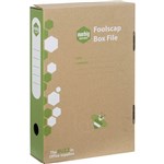 MARBIG ENVIRO BOX FILE SPRING FITTING 80MM FOOLSCAP KRAFT