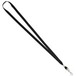 REXEL ID LANYARD FLAT STYLE WITH SWIVEL CLIP BLACK PACK 10
