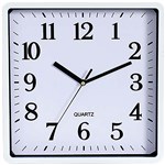 CARVEN WALL CLOCK SQUARE 250MM WHITE FRAME