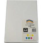 RAINBOW SYSTEM BOARD 150GSM A4 WHITE PACK 100