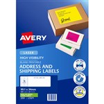 AVERY 35932 L7162FG HIGH VISIBILITY SHIPPING LABEL LASER 16UP FLUORO GREEN PACK 25