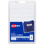 AVERY 40720 NOIRON FABRIC LABELS 18UP WHITE PACK 54