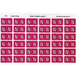 AVERY 43314 LATERAL FILE LABEL SIDE TAB COLOUR CODE N 25 X 38MM MAGENTA PACK 180