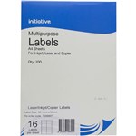 INITIATIVE MULTIPURPOSE LABELS 16UP 65GSM 991 X 34MM PACK 100
