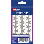 AVERY 932354 MERIT STAR STICKERS 21MM SILVER PACK 36