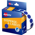 AVERY 937236 ROUND LABEL DISPENSER 14MM BLUE BOX 1050
