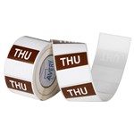 AVERY 937339 REMOVABLE DAY LABEL THURSDAY 40 X 40MM BROWNWHITE BOX 500