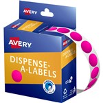 AVERY 937370 ROUND LABEL DISPENSER 14MM FLUORO PINK BOX 700