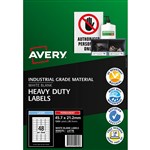AVERY 959070 L4778 HEAVY DUTY LASER LABELS 48UP WHITE PACK 25