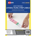 AVERY 959095 L7174 LATERAL FILING STRIP LABELS LASER 220 X 42MM WHITE BOX 400