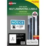AVERY 959186 SELF LAMINATING LABELS 2UP 88 X 114MM PACK 5