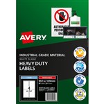 AVERY 959210 REMOVABLE HEAVYDUTY LABELS 991 X 139MM WHITE PACK 20